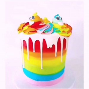 RAINBOW POOP CAKE!! Say what!?  It was so much fun to design...