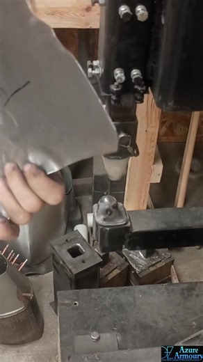 49K views · 463 reactions | This time I'm using a different lower so I can really reach into areas that wouldn't be accessible with my other receiver. All the dies are made to go in either lower receiver so I've got plenty of adjustability. #azurearmoury #metalforming #powerhammer #metalshaping #armor | Azure Armoury | Facebook