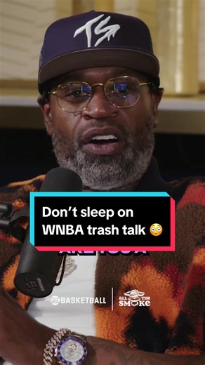 Don’t sleep on WNBA trash talk. 😳 We need mic’d up games in the W next season. Watch episode 210 of All The Smoke with @A’ja Wilson on our YouTube. #wnba #nba #basketball #ajawilson #kelseyplum #trashtalk #allthesmoke #showtimebasketball