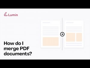 How to merge PDF documents using Lumin