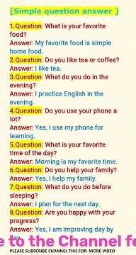 How to ask questions and give answers practice