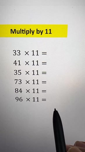 Guinness And Math Guy on Instagram: "Multiplying by 11 really easy"