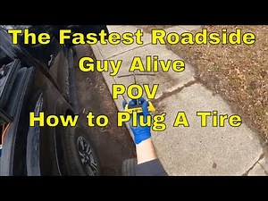 How to Plug a Tire |POV| Roadside Assistance Business | Fix a Flat