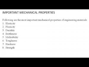 Mechanical properties of engineering material