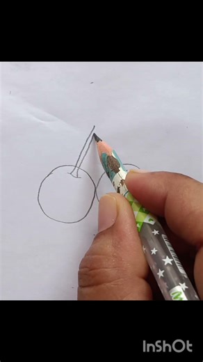 easy drawing simple drawing cherry drawing #shorts#shortsfeed #shortsviral