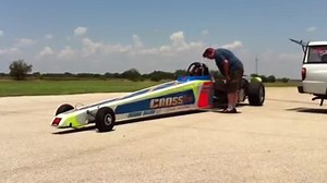 The CROSSFIRE Jet Dragster making a few test pops getting ready for tonight! | North Star Dragway