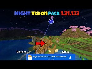 NEW Night Vision Texture Pack 1.21.132 🔥 Works on Realms & Servers (No Shader)