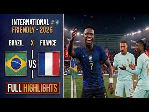 Brazil vs France | International Friendly 2026 | Full Match | PES 2021 #4K