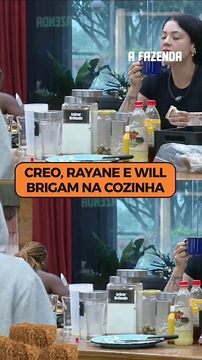 PESOU O CLIMA 🤬 Rayane (@rayfigliuzzi) e Creo (@creokellab) protagonizaram uma treta na cozinha antes do almoço... 😱 Creo chegou a dizer que Rayane deveria "ir cuidar de seu filho", enquanto a peoa retrucou que ele deveria fazer o mesmo com sua filha 🫣 Estão do lado de quem? Acesse RecordPlus.com para assistir à transmissão 24 horas de #AFazenda com seis sinais exclusivos 🔥 | A Fazenda
