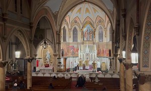 The Communion verse, “Lux aeterna” from this evening’s Requiem Mass for the feast of All Souls at Sts. Cyril & Methodius, set by Victoria. | Samuel A Schmitt