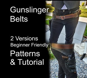 Simple Gun Holster Belt PDF Patterns Tutorial -2 Versions - Beginner Friendly DIY Leather Gun Belts -gun Belt Perfect for Cosplay or Costume - Etsy