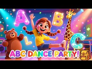 The ABC Dance Party! 🕺 Learn Letters & Dance Moves for Kids | Fun Animated Song