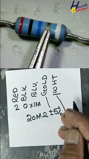 How to Decode Resistor Color Code 'Red Black Blue Gold White' #Shorts