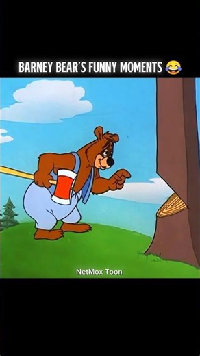 Barney bear'z funny moments 😂 #shorts #oldcartoons