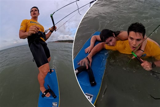 Olympic kitesurfer heroically saves woman from drowning