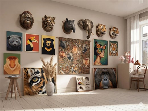 100+ Animal Art Prints, Safari, Woodland, Nature Gallery Wall Set (digital Download) - Etsy