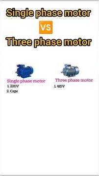 Single Phase aur Three Phase Motor me kya difference hai? | Single Phase vs Three Phase Motor #Motor