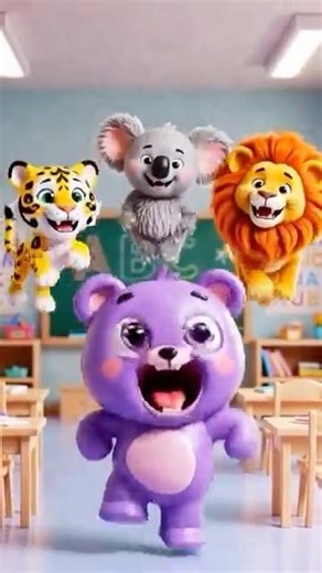 ABC Paint Splash 🎨 Silly Bear Song | Letter J to R | #abcsong #kidslearning