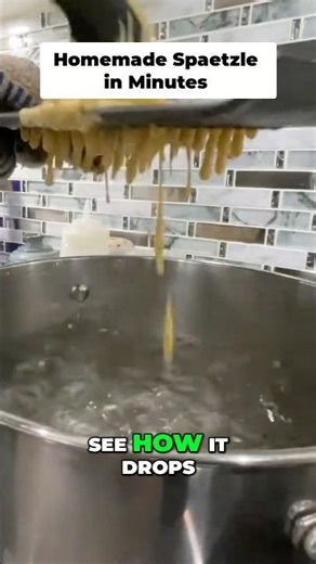 Make Spaetzle Pasta with a Cheese Grater! #pasta #spaetzle #cheesegrater #cookinghack #pastahack