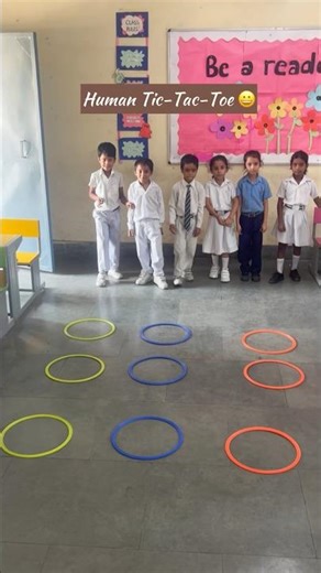 Human Tic-Tac-ToeWhere fun meets teamwork #learning #tictactoe #funlearningforkids #game #activity