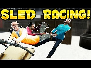 INSANE CHRISTMAS SLED RACING IN GMOD! (Garry's Mod Multiplayer Gameplay Roleplay)
