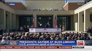 Presidents gather at Bush library
