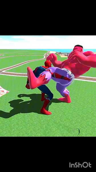 Spiderman Vs red Hulk Fighting in Indian Bikes driving 3D #gaming #gta