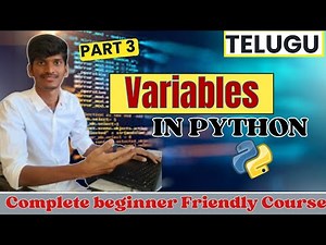 Python Tutorials for Beginners | Variables in Python | Day 3 of Python Series | Variables in Telugu