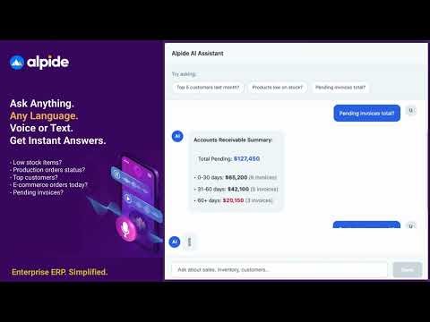Alpide AI - Ask Your Business Anything, Get Instant Answers | ERP with Conversational AI