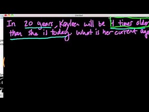 Algebra and Age Problems