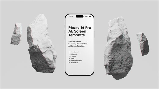 iPhone 16 Pro AE Screen Mockup Template