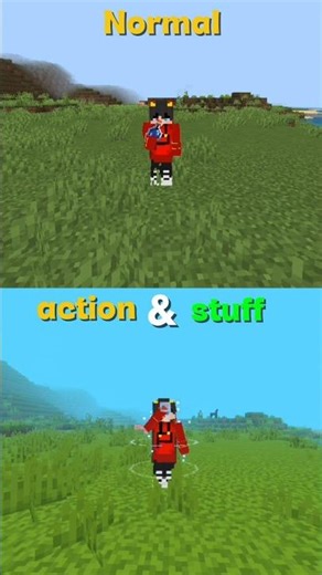 Minecraft and action and stuff 😱 #Minecraft #shorts