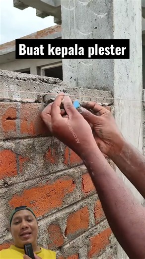How to make a brick wall plaster screed #shorts #diy #craft #woodworking #construction