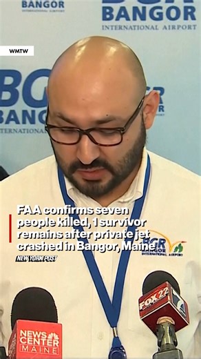 New York Post on Instagram: "Seven people were killed and one person miraculously survived when a private jet flipped upside down and crashed during take-off in heavy snow in Maine on January 25 — with chilling audio capturing someone apparently saying, “Let there be light” just moments before the tragedy. Learn more at the link in bio."