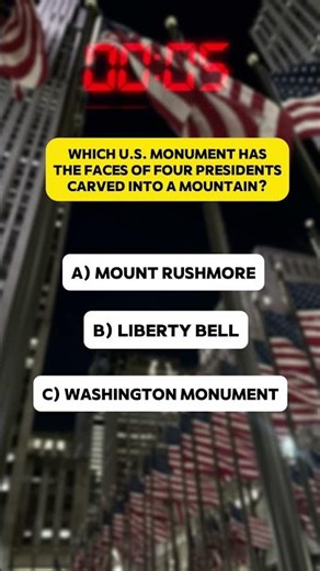 USA Quiz Challenge: Which Monument Features Four Presidents’ Faces?