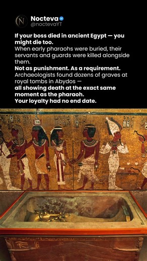 When a Pharaoh Died, His Servers Were Buried Alive With Him ⚰️