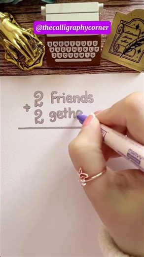 Can math describe true friendship #calligraphylattering #thecalligraphycorner