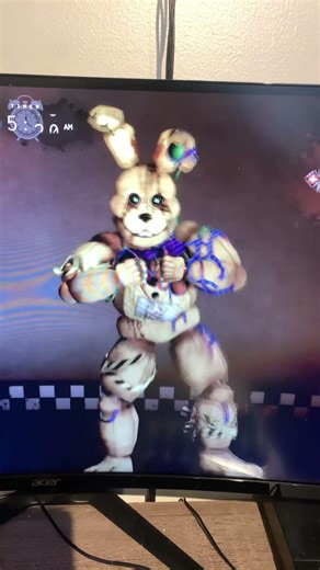 Springtrap getting sturdy ￼ into the pit bonnie skin￼