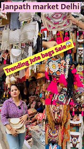 AKANSHA BISHT (PAHADI)❤️ | Janpath market delhi trending cool Jute bags Sale😱#instagram #summer #shopping #❤️ #girls #reels #bags #loveforbags #totebagstyle#leather... | Instagram