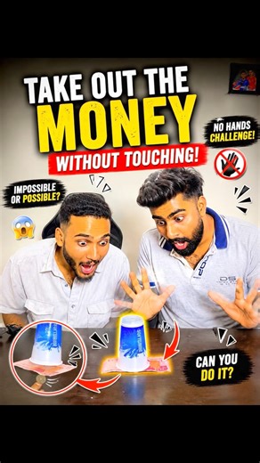 Take Out The Money Without Touching It! 💸😱 | Impossible Challenge #shorts