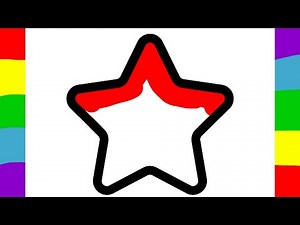 Star drawing and painting| Shapes tracing| Shapes tracing and colouring