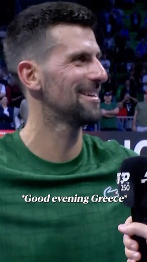 794K views · 23K reactions | Having recently moved to Athens, Novak Djokovic showed off his Greek to the fans in his new ‘hometown’ ️ Still got some learning to do Novak  | TNT Sports | Facebook