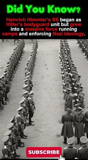 The SS: From Bodyguards to Nazi Enforcers | Did You Know? #SS #WW2History #HistoryShorts #worldwar2