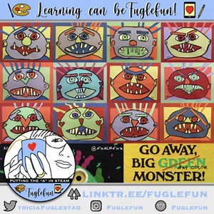 Monster Construction Paper Collage Step-by-Step Guide (Primary)