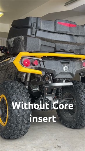 Can am Outlander with HMF performance exhaust, w and w/o quiet core comparison. #hmfexhaust #canam
