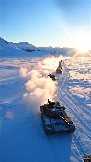 1,000 M1 Abrams Tanks Advancing Through Frozen Tundra | Realistic 4K Military Footage