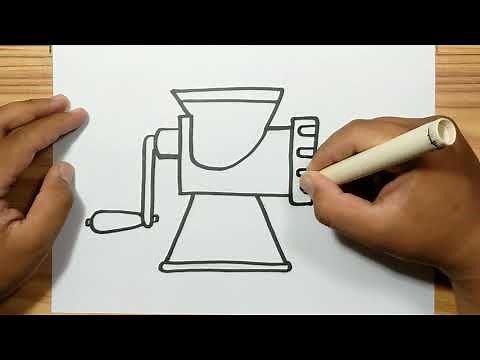 How to draw MEAT GRINDER with easy