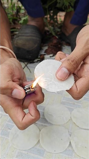 Make fire from tissue paper and incense #shorts #outdoorsurvival