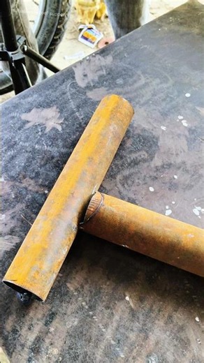 How to quickly make a T-join connection on a round pipe
