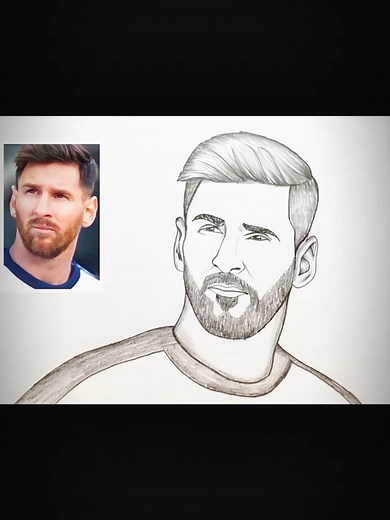 Step-by-Step Messi Sketch Drawing Tutorial